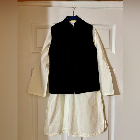 Junaid Jamshed Other - Black Vest with White Long Sleeve Kids Dress